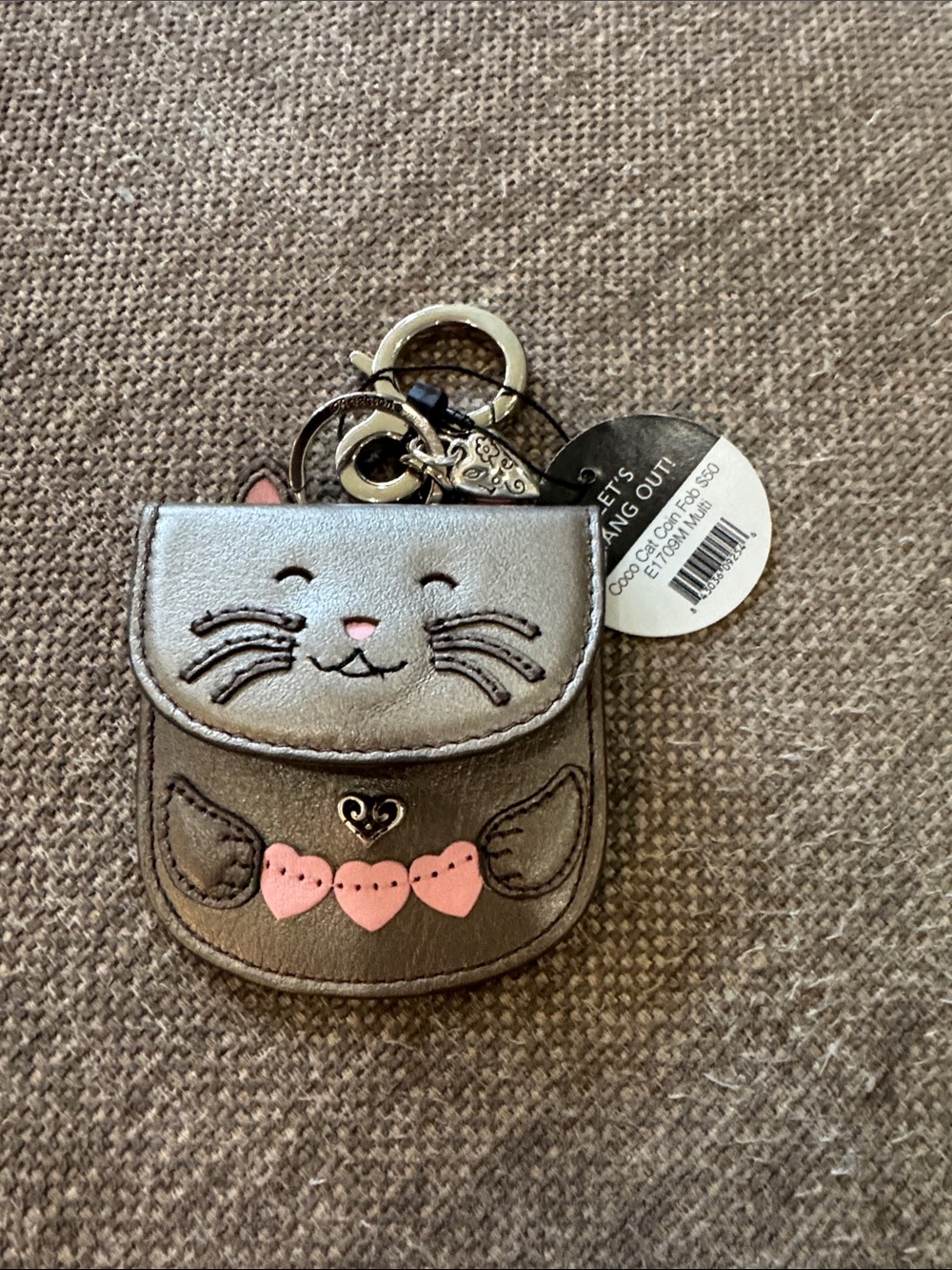 NWT. Brighton Coco Cat Coin Fob